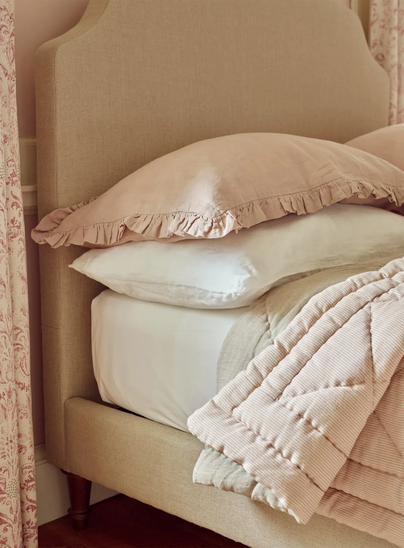 Sloane Bed, Heritage Ochre Stripe