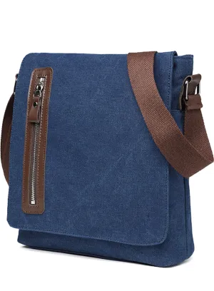 Small Canvas Crossbody Satchel Bag for Men Casual Messenger Bag