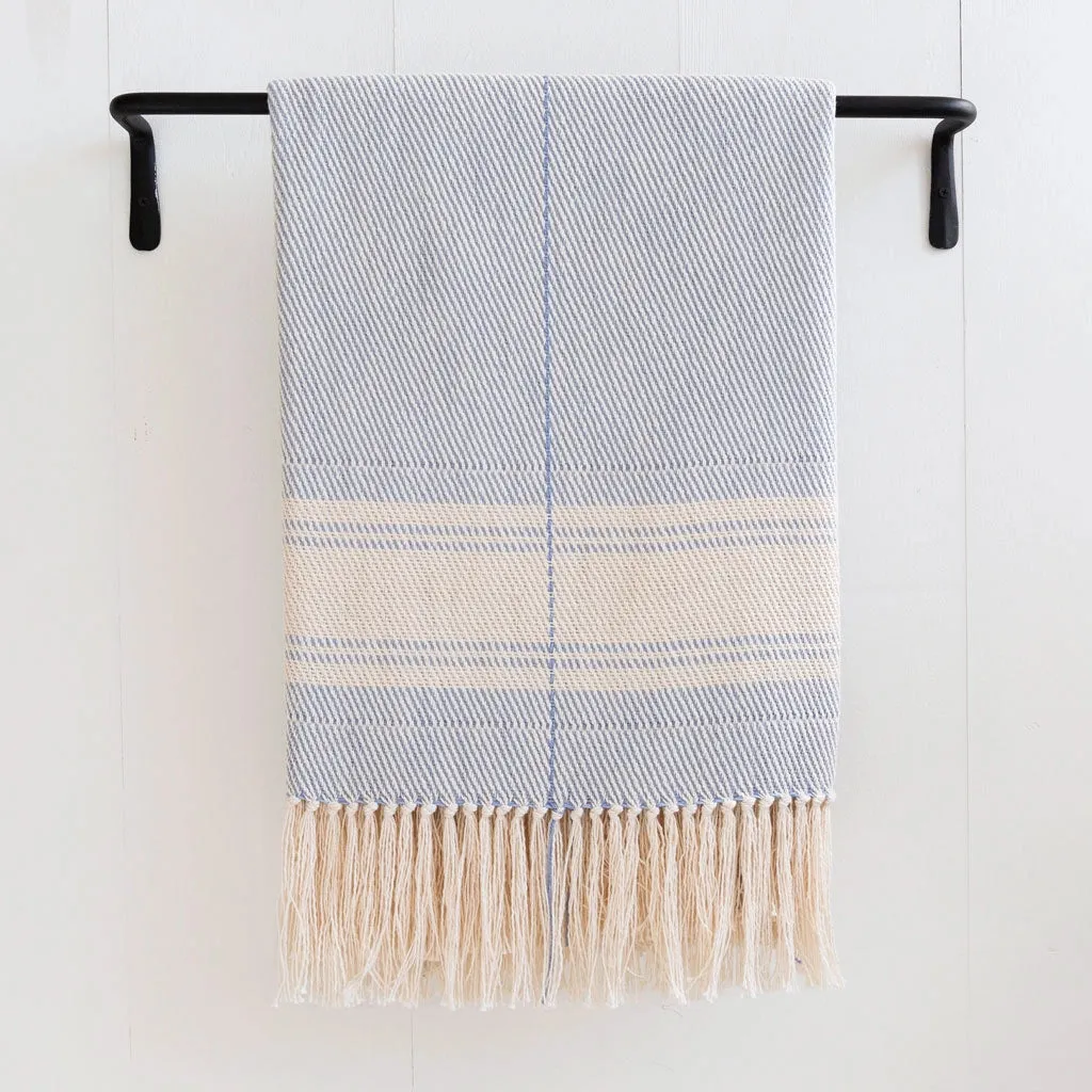 Summer Stripe Handwoven Cotton Throw