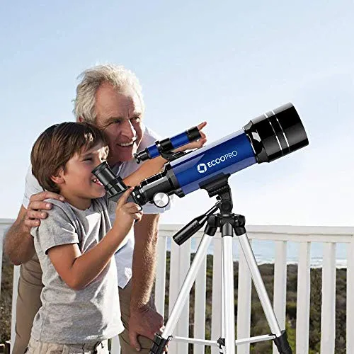 Telescope for Kids Beginners Adults, 70mm Astronomy Refractor Telescope with Adjustable Tripod - Perfect Telescope Gift for Kids