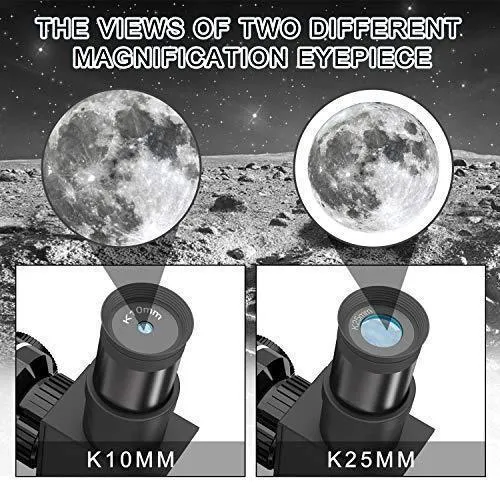 Telescope for Kids Beginners Adults, 70mm Astronomy Refractor Telescope with Adjustable Tripod - Perfect Telescope Gift for Kids