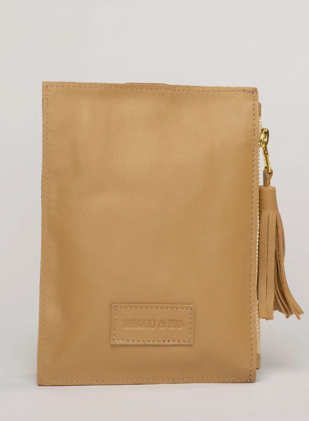 The Acrylic Ring Wristlet | Saddle