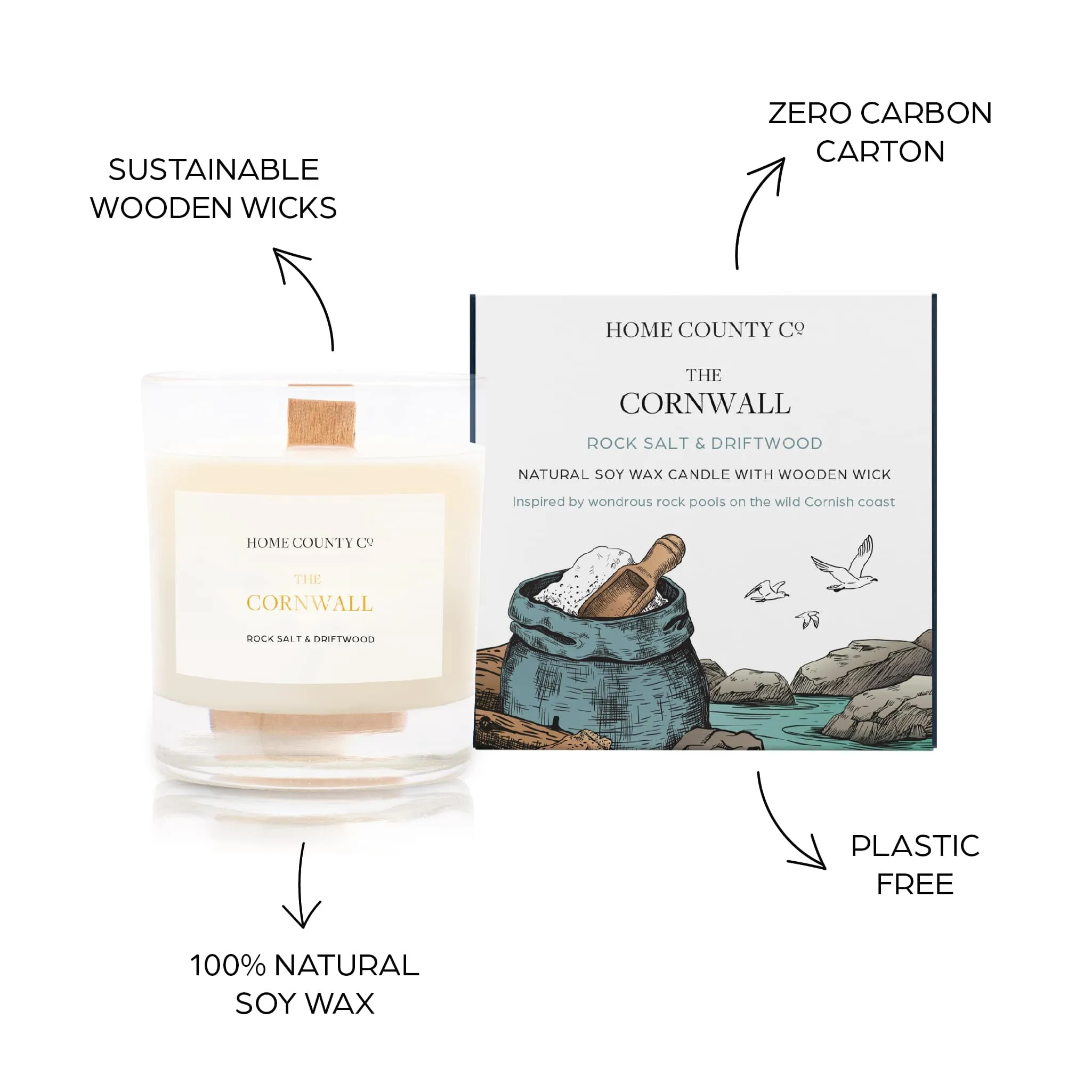 The Cornwall - Rock Salt and Driftwood Candle