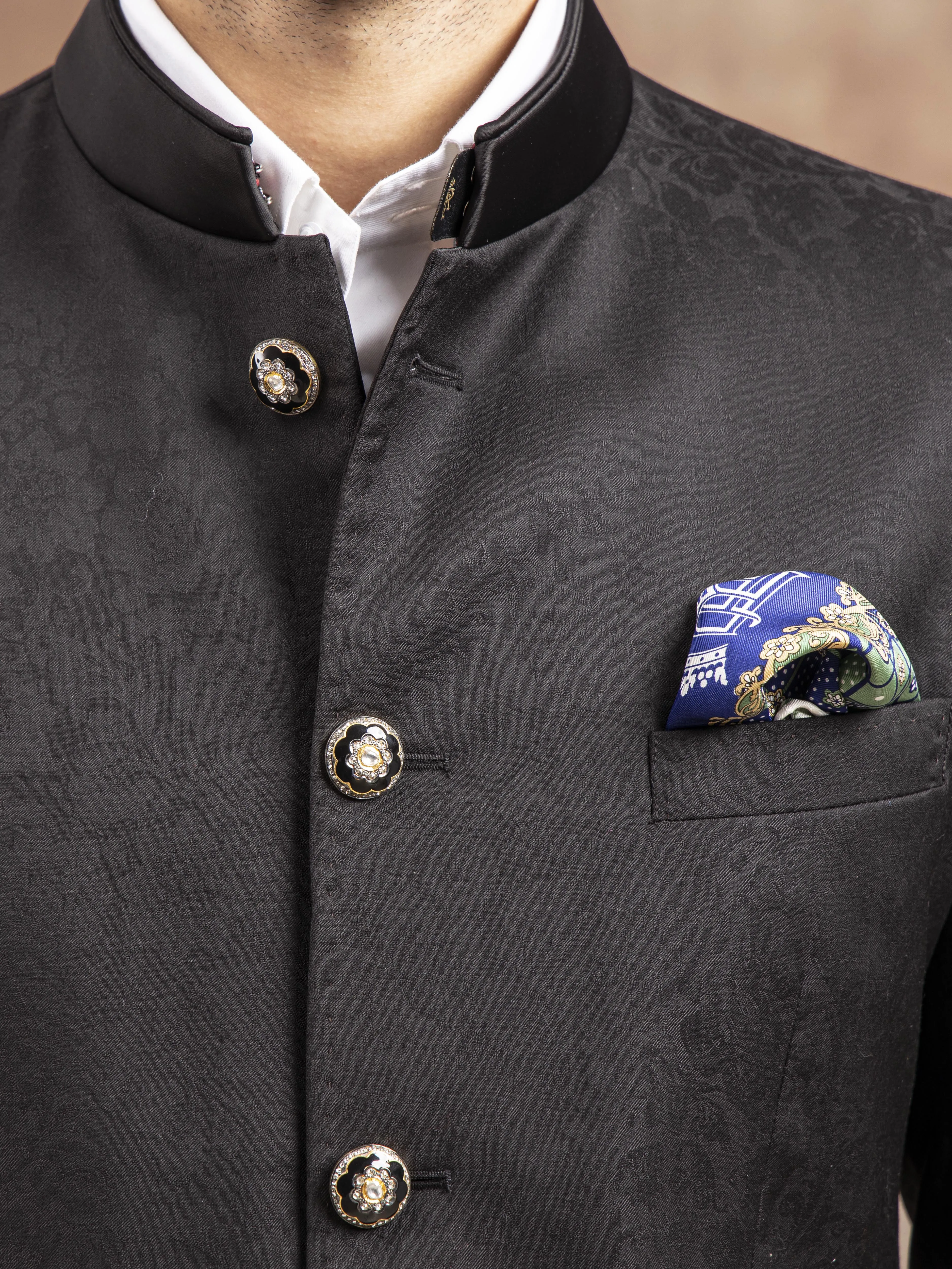 THE JACQUARD BANDHGALA JACKET