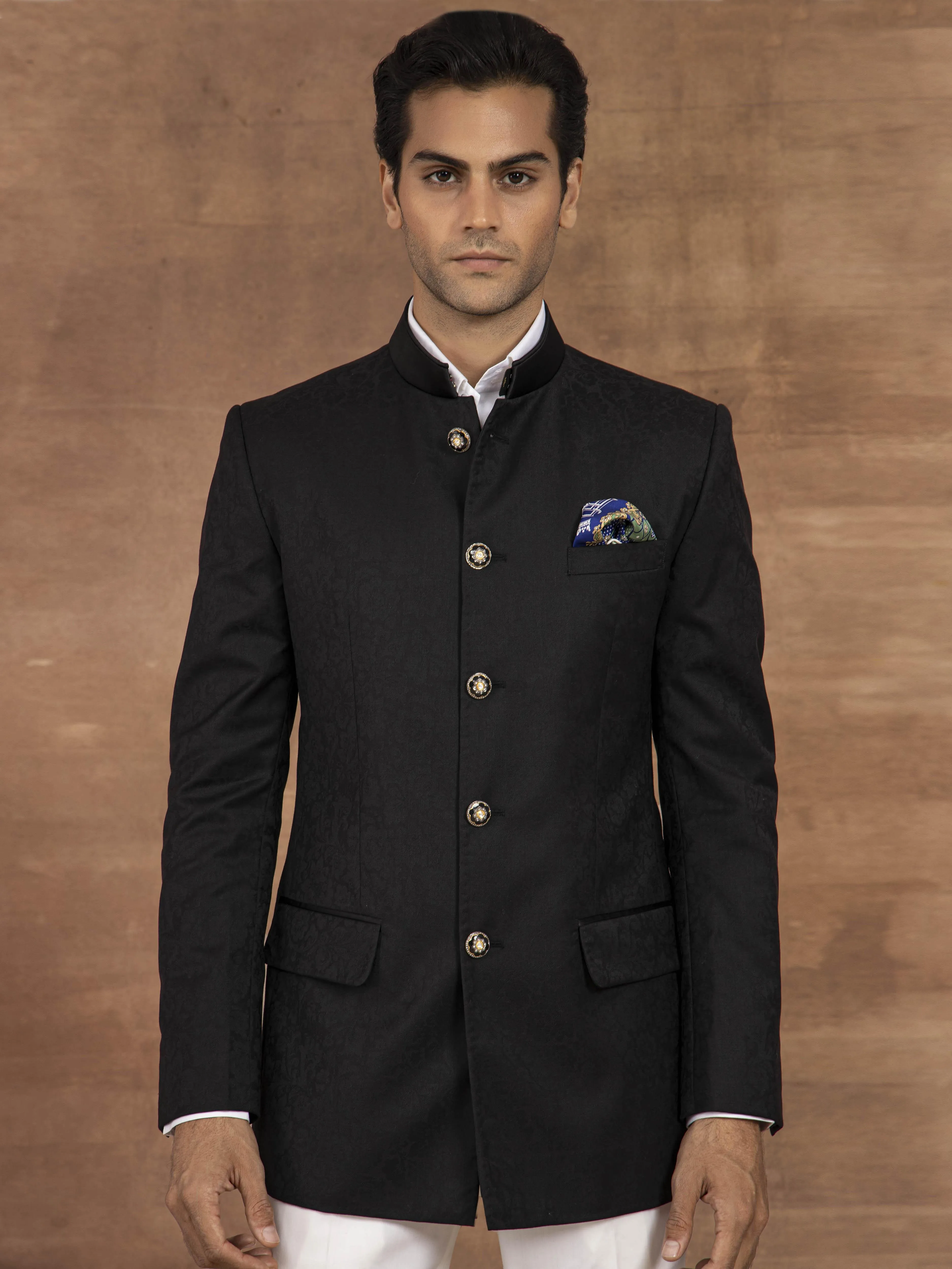 THE JACQUARD BANDHGALA JACKET