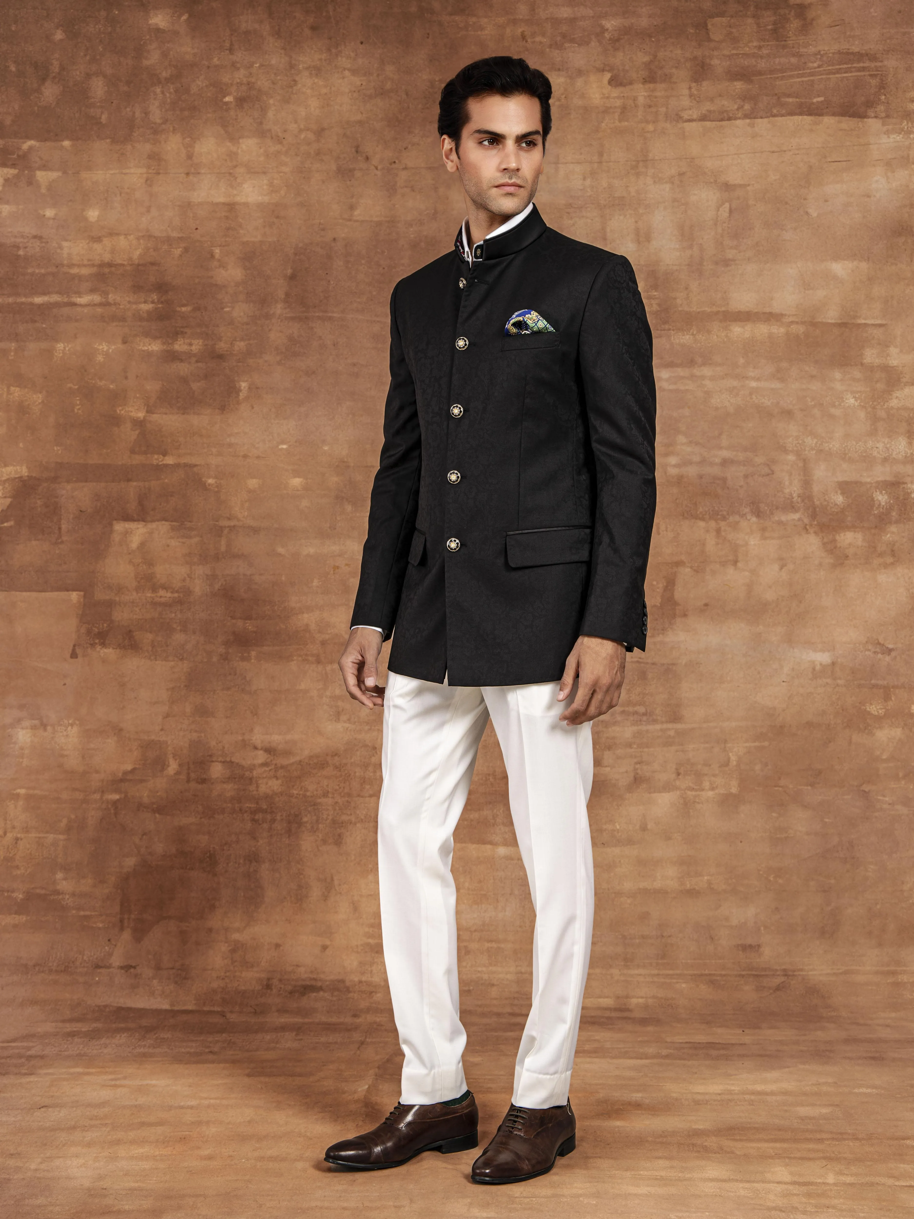 THE JACQUARD BANDHGALA JACKET