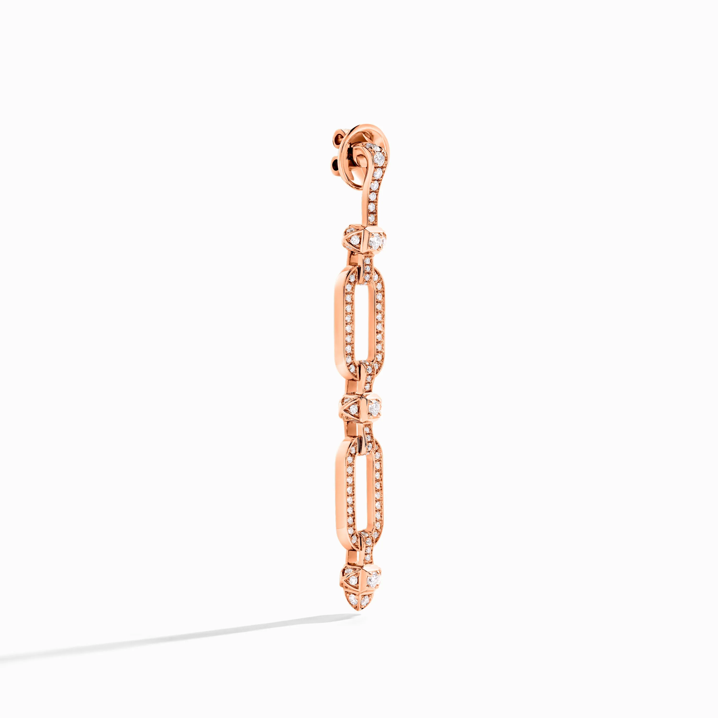 Tip-Top Link Full Diamond Drop Earrings