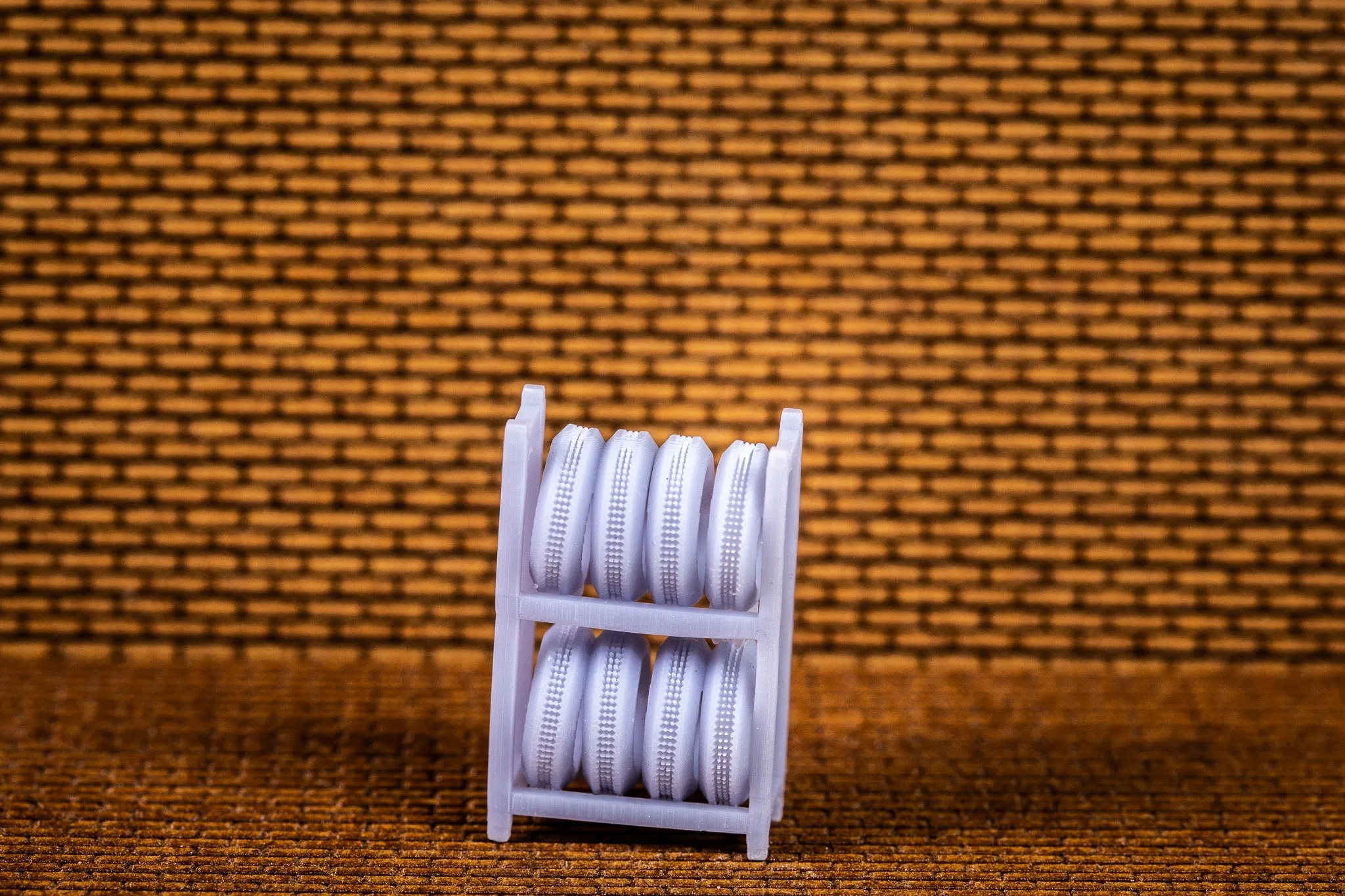 Tire Rack With Car Tires -  N Scale