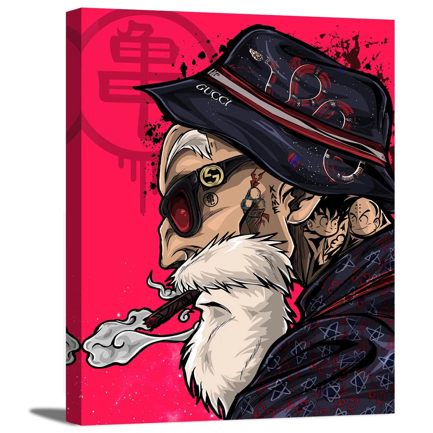 Turtle Hermit Master Canvas Wall Art