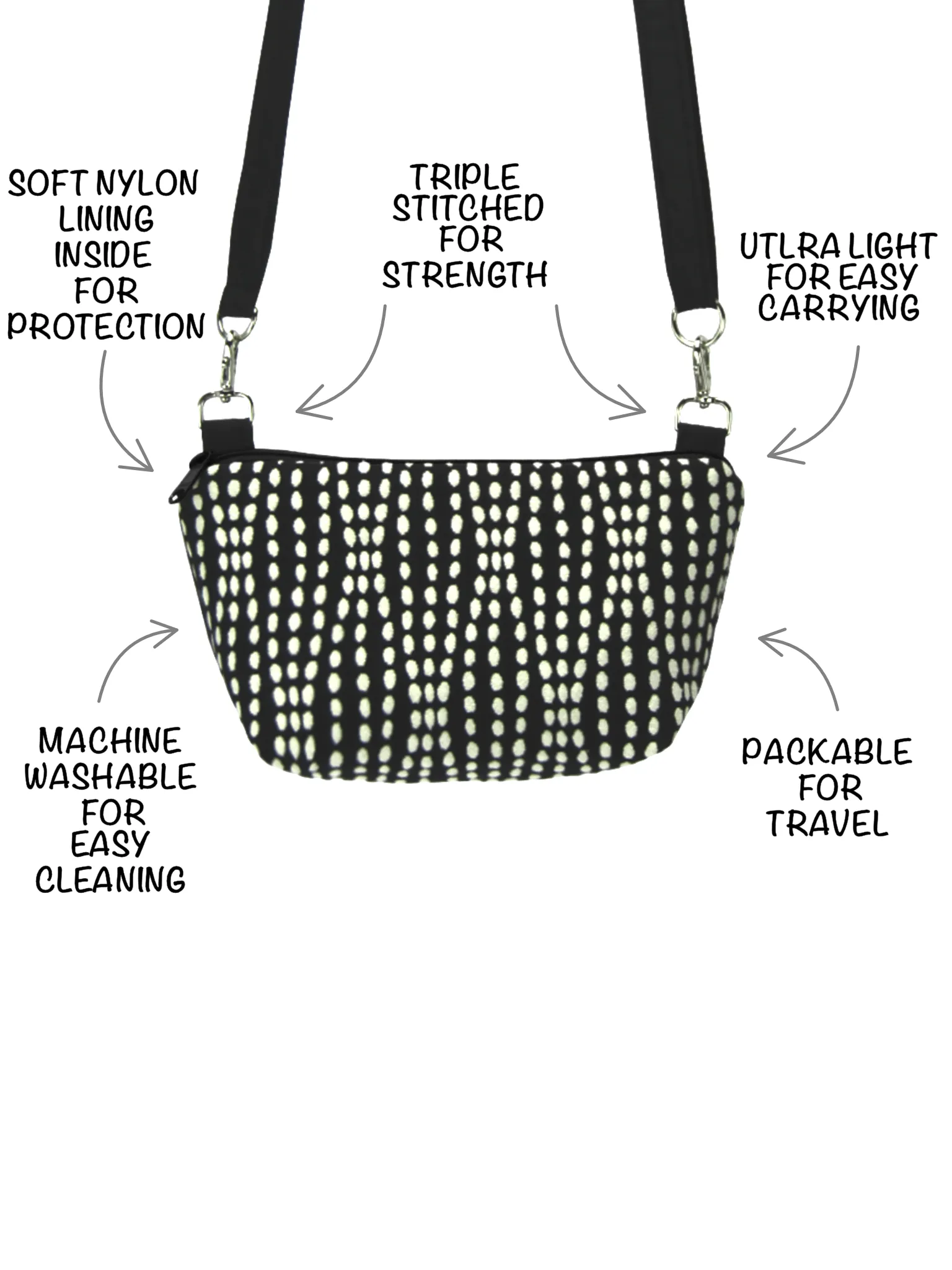 Upcycled 2 | Black Nylon | RTS Traveler Belt Bag