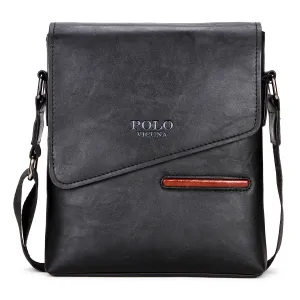 Vicuna Polo Vintage Leather Bag - Black
