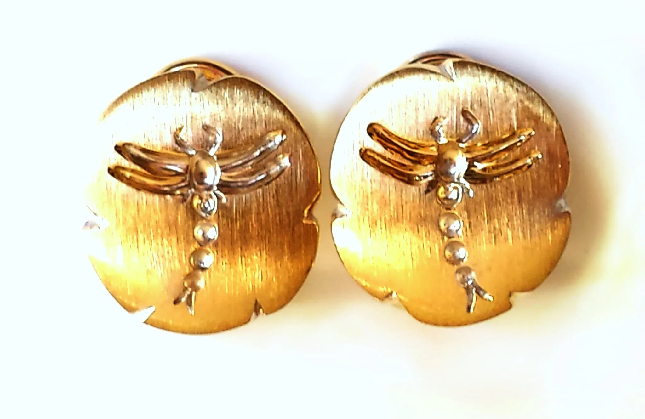 Vintage Tiffany & Co. 18k Yellow Gold Dragonfly Earrings – Clip Fastenings