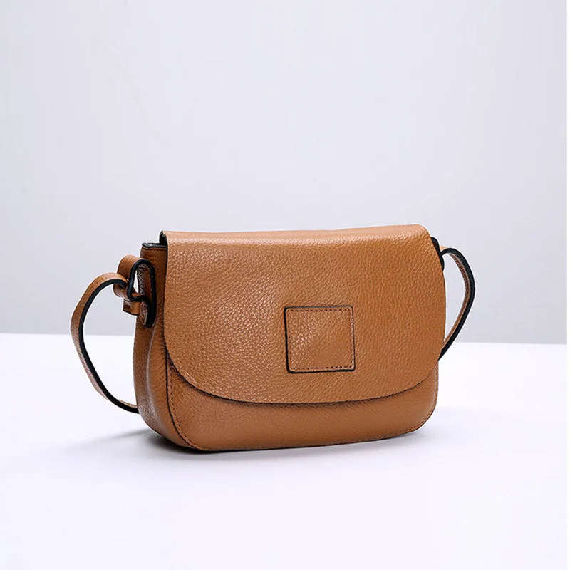 Vintage Womens Leather Saddle Bag Crossbody Bags Purse for Women