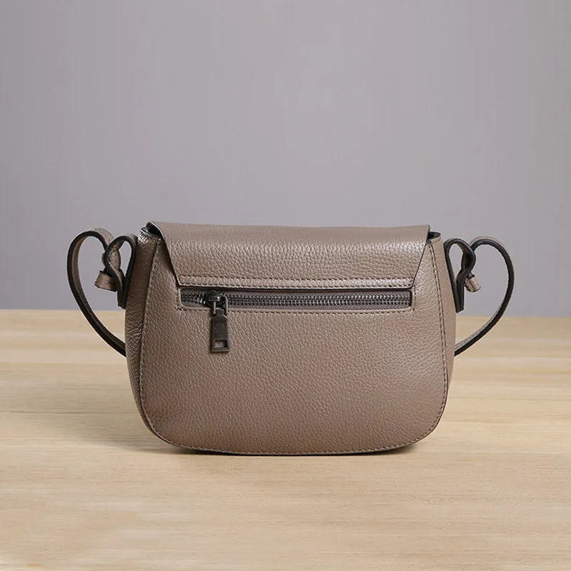 Vintage Womens Leather Saddle Bag Crossbody Bags Purse for Women