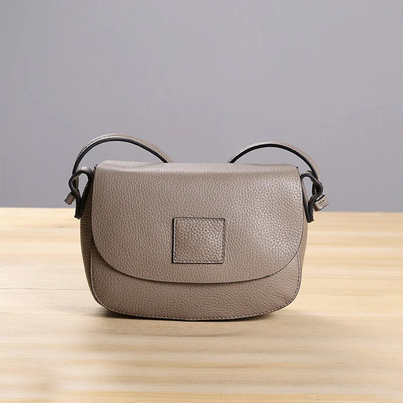 Vintage Womens Leather Saddle Bag Crossbody Bags Purse for Women