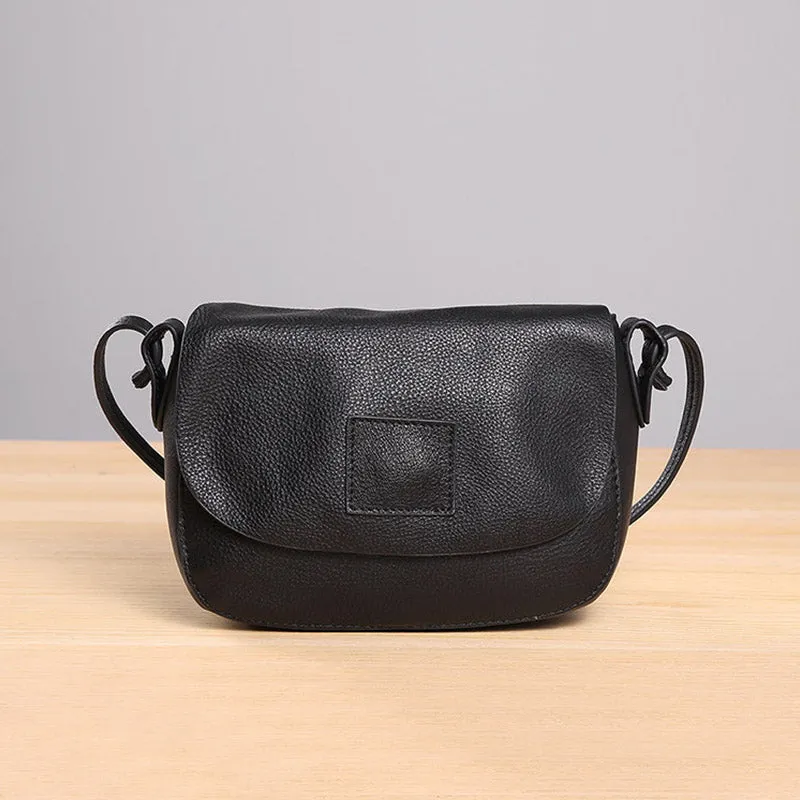 Vintage Womens Leather Saddle Bag Crossbody Bags Purse for Women