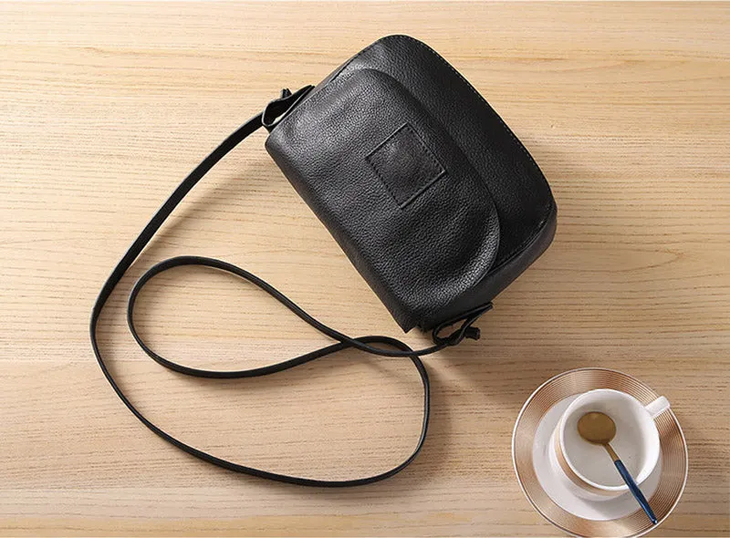 Vintage Womens Leather Saddle Bag Crossbody Bags Purse for Women