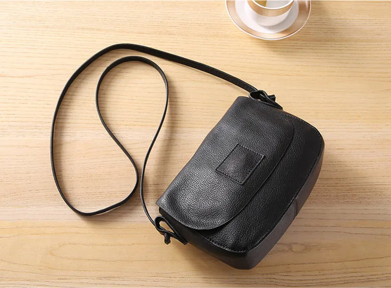 Vintage Womens Leather Saddle Bag Crossbody Bags Purse for Women