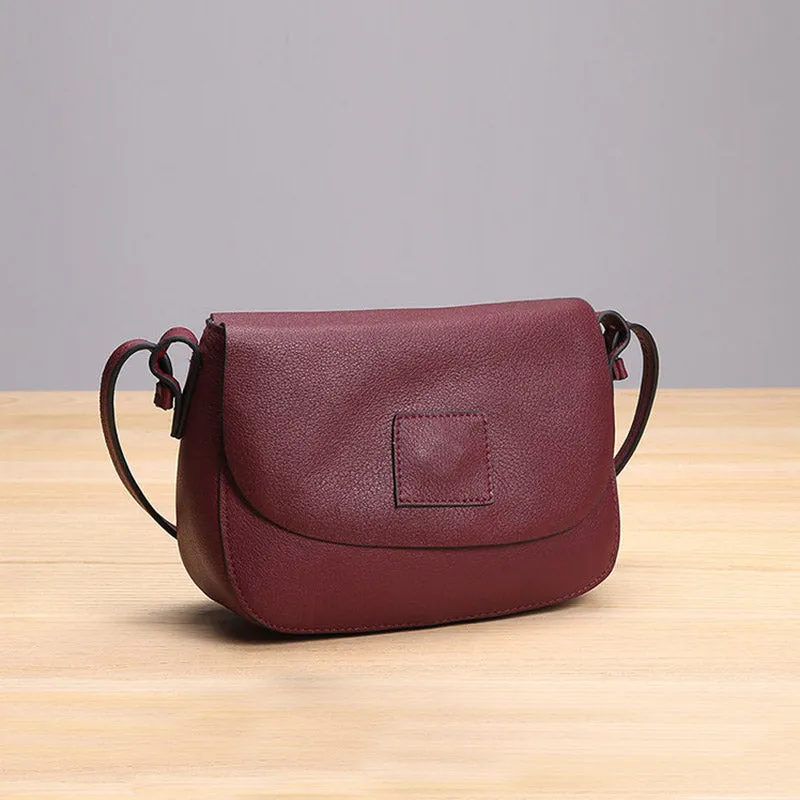 Vintage Womens Leather Saddle Bag Crossbody Bags Purse for Women