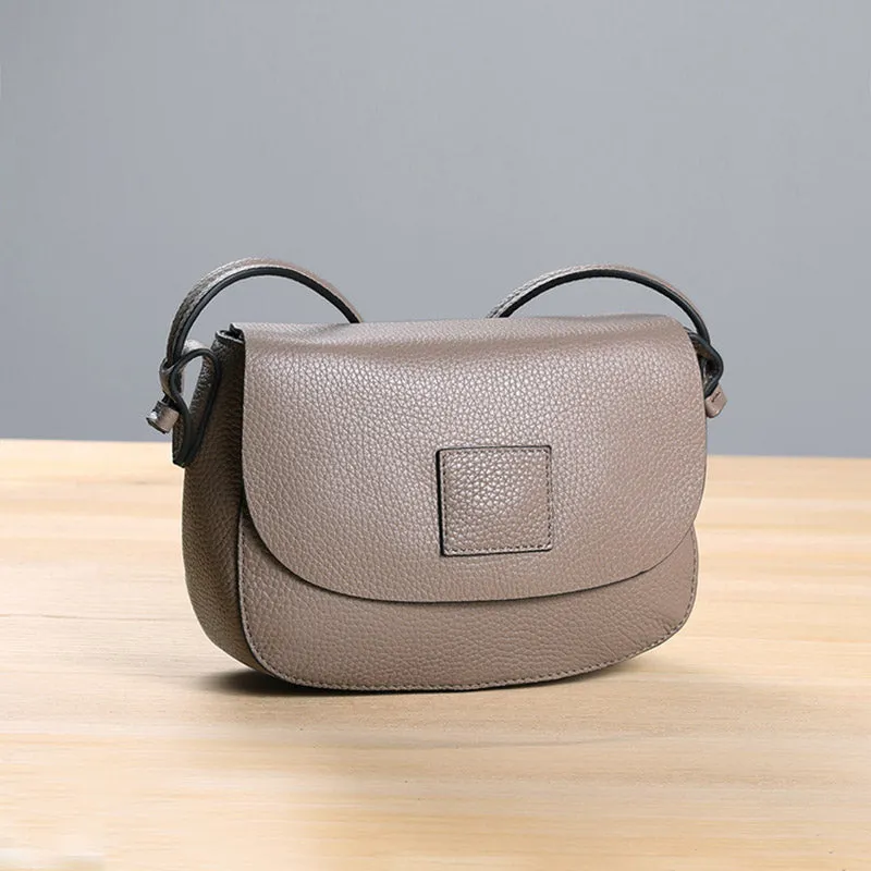 Vintage Womens Leather Saddle Bag Crossbody Bags Purse for Women