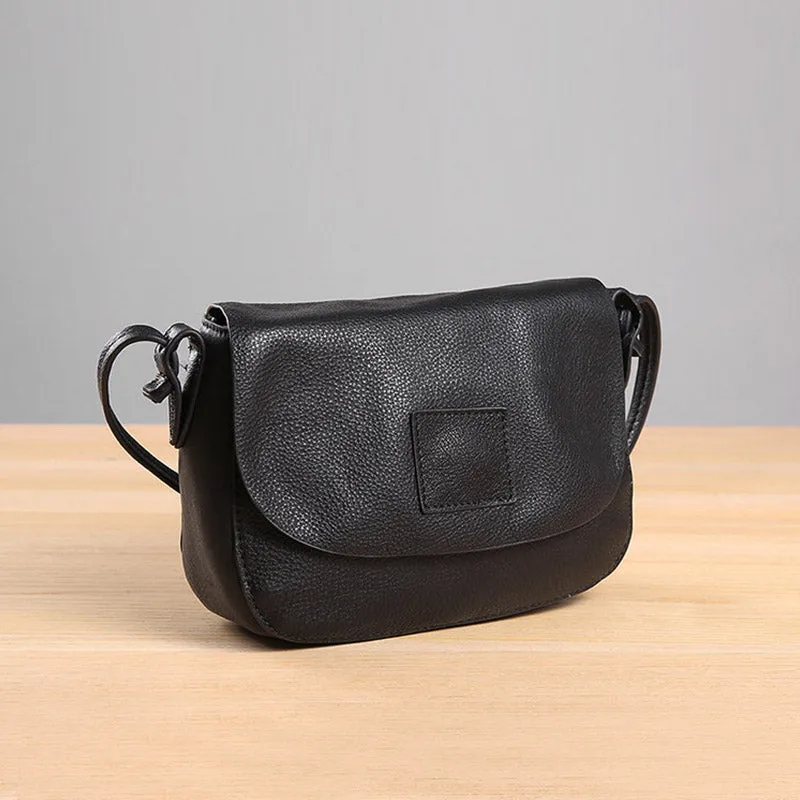 Vintage Womens Leather Saddle Bag Crossbody Bags Purse for Women