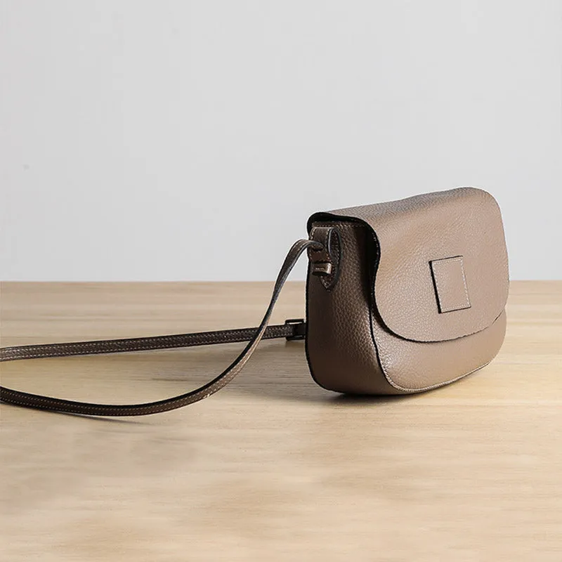 Vintage Womens Leather Saddle Bag Crossbody Bags Purse for Women