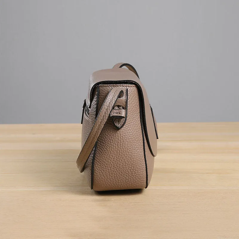 Vintage Womens Leather Saddle Bag Crossbody Bags Purse for Women
