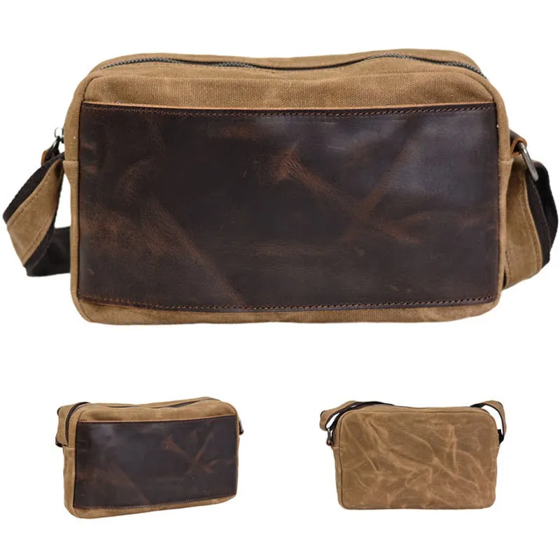 Waxed Canvas Messenger Bag Adult Satchel Bag