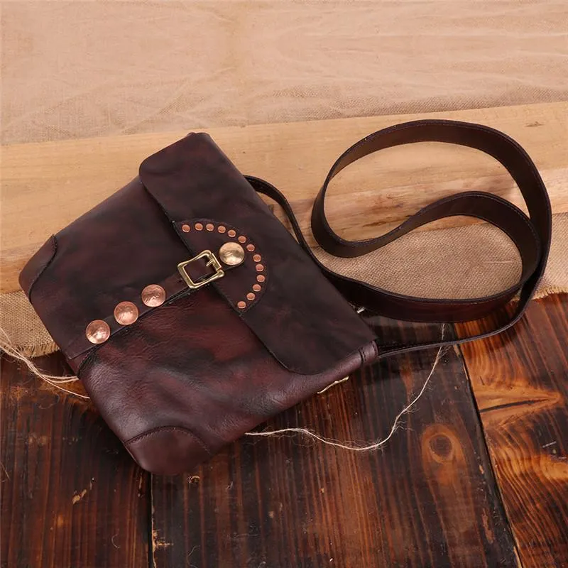 Western Womens Boho Leather Crossbody Satchel Purse Side Bag for Womens
