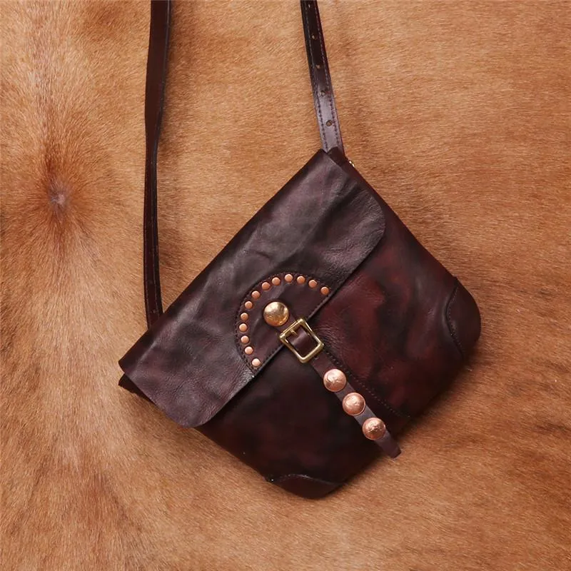 Western Womens Boho Leather Crossbody Satchel Purse Side Bag for Womens