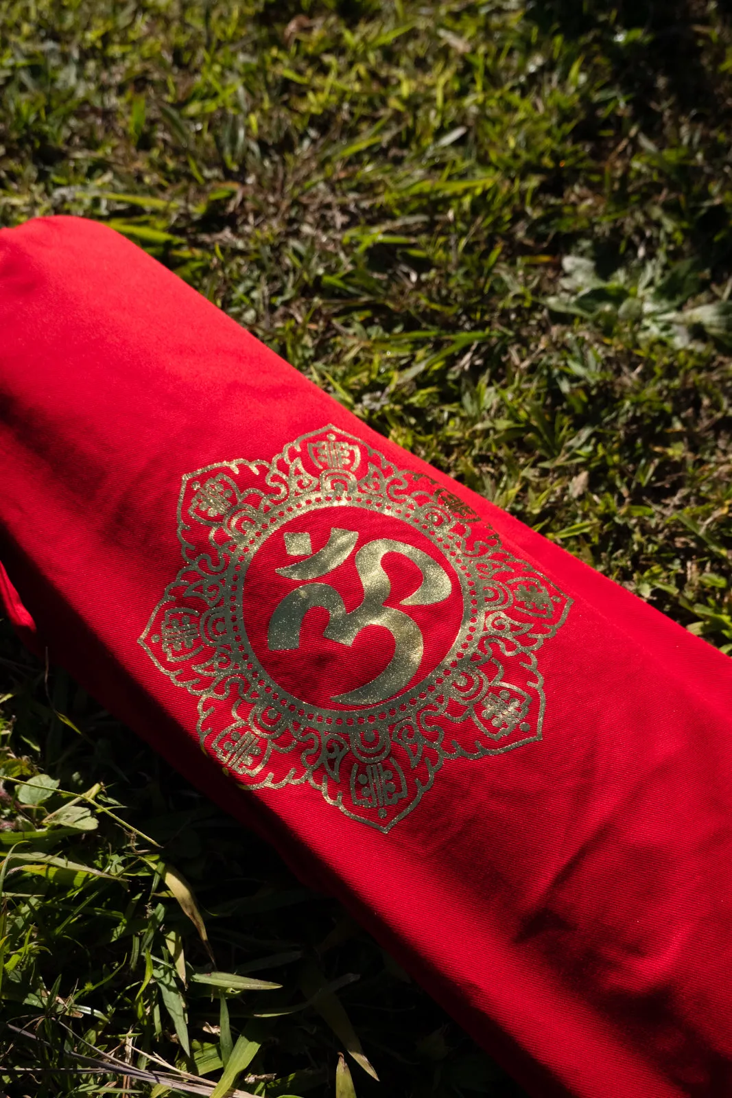 Yoga Mat Bag Red Shiva Mandala Foil