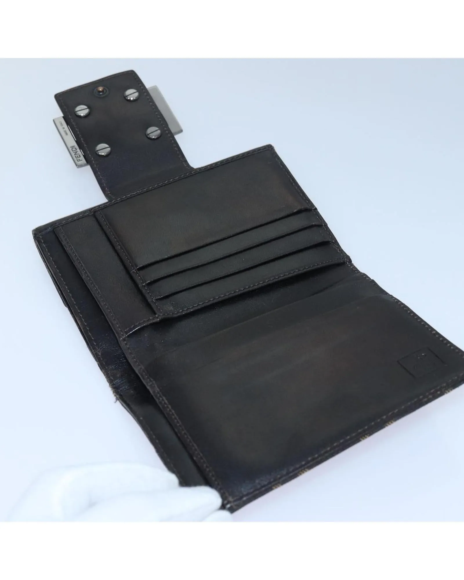 Zucca Canvas Wallet with Distressed Details